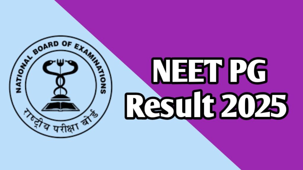 NEET PG 2025 Result Date